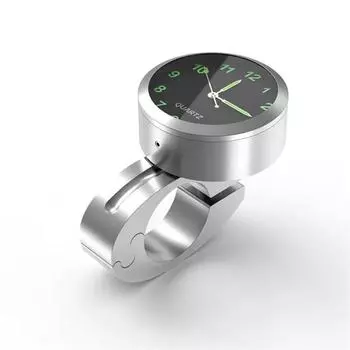 Часы на руль мотоцикла, прочные, водонепроницаемые, из нержавеющей стали, кварцевые часы с креплением на руль мотоцикла чёрный