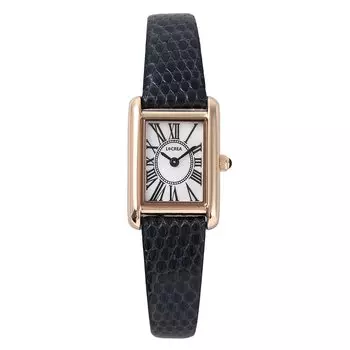 Часы на солнечных батареях LeClair Pink, изготовленные в Японии, из натуральной кожи ящерицы [LCREA], женские (PARALLELA Gold, пояс/LC2101-PGRNA)