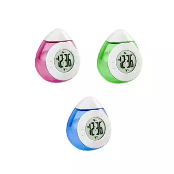 Часы на водяном приводе, ретро-модные настольные часы, цифровые часы, будильник для гостиной, прикроватная тумбочка, офис, декоративные синий