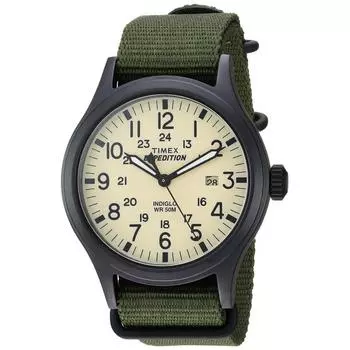 Часы Timex Men s Expedition Scout 40 ЗеленыйЧерныйКремовый