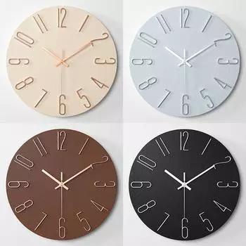 Часы Настенные часы для гостиной Простые настенные часы с небольшими отклонениями
