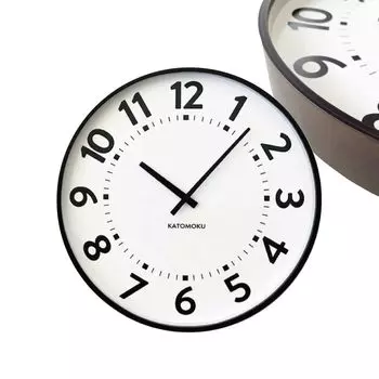 Часы настенные из фанеры KATOMOKU 17 коричневые с поворотным механизмом km-106BRRC 362 мм (радиочасы)