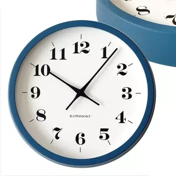 Часы настенные KATOMOKU muku 12 синие, развертка km-97BLRC 306 мм (радиочасы)
