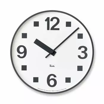 Часы настенные Lemnos аналоговые Riki Public Clock алюминиевые RIKI PUBLIC CLOCK белые WR17-07 диаметр 25.6 см белый