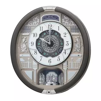 Часы настенные Seiko Clock кварцевые часы Karakuri аналоговые часы с тройным выбором мелодии серые 443 x 405 x 97 мм RE603N серый