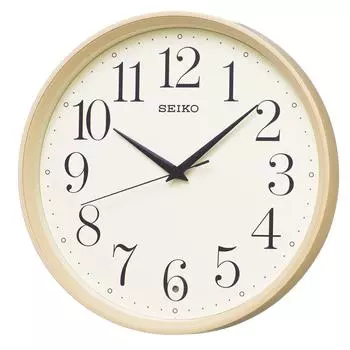Часы настенные Seiko Clock Natural Radio Analog светло-коричневые с рисунком под дерево KX222A
