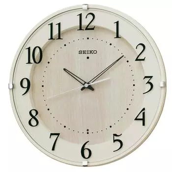 Часы настенные Seiko Clock Natural Radio Analog Ivory Диаметр 320x46 мм KX397A слоновая кость