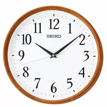 Часы настенные Seiko Clock Natural Radio Brown Wood Диаметр 320 x 52 мм KX264B