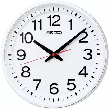 Часы настенные Seiko Clock офисного типа радио аналоговые белые KX236W белый