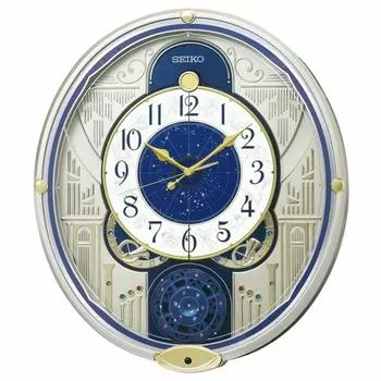Часы настенные Seiko Karakuri Clock Radio Clock Light Golden Pearl 464 x 400 x 90 мм RE582G