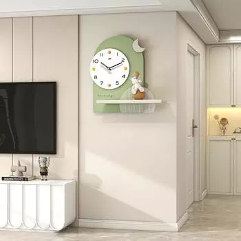 Часы настенные в кремовом стиле для гостиной, элитные часы для украшения дома, часы для ресторана, креативные настенные часы, подвесные без перфорации