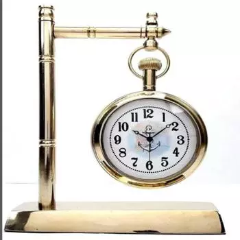 Часы настольные из латуни ручной работы – винтажный морской дизайн, 15,24 см как