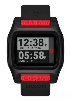 Часы NIXON унисекс High Tide High Tide часы ударопрочные удобные цифровые мужские женские (Черный Красный)