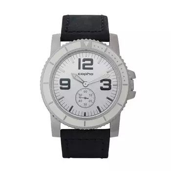 Часы Nordic Design Battery Operated Quartz Imported Leather Silver x Black [COPHA] Diver s [Обычный продукт] (Суб 2.0) SUB2.0 Мужской