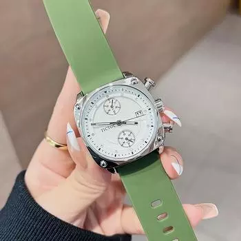 Часы Новый стиль персонализированные квадратный циферблат модные женские часы водонепроницаемые кварцевые часы силиконовые женские часы