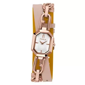 Часы OCTAGONAL Silver Dial Stainless Steel Mineral Glass Quartz Daily Waterproof China Watch WW00044005L3 Rose Gold [Furla] 27.5MM Womens [Товар] розового золота