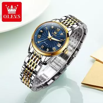 Часы OLEVS, автоматические механические часы, модные простые водонепроницаемые женские часы, женские часы