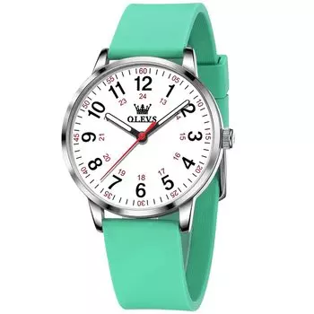 Часы OLEVS для женщин, ультратонкие наручные часы, часы для медсестер, студенты-медики, врачи, часы для медсестер для женщин, секундная стрелка, дисплей на 1224 часа,