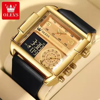 Часы OLEVS, многофункциональные спортивные хронографы, электронные часы, детские студенческие мужские часы, мужские часы
