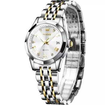 Часы OLEVS модные популярные водонепроницаемые японские кварцевые часы деловые аналоговые часы из нержавеющей стали модные милые женские часы в подарок девушке дата