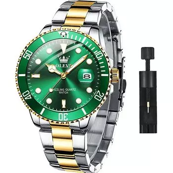 Часы OLEVS мужские деловые наручные часы мужские фирменные металлические браслеты браслет из нержавеющей стали аналоговый дисплей стильные повседневные часы