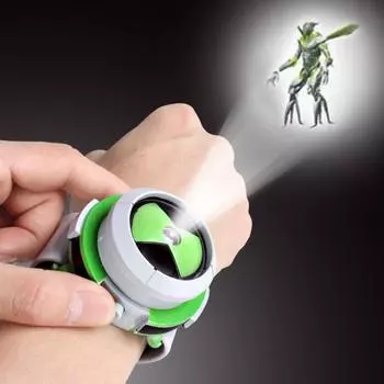 Часы Omnitrix, игрушки для детей, часы с проектором, оригинальные проектор, игрушки средней поддержки