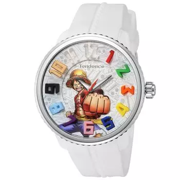 Часы ONE PIECE Collaboration Luffy Model Белый циферблат Нержавеющая сталь Минеральное стекло Кварцевые 51MM Часы TY430405 [Tendence] Сталь/нейлон Мужские [Товар] белый