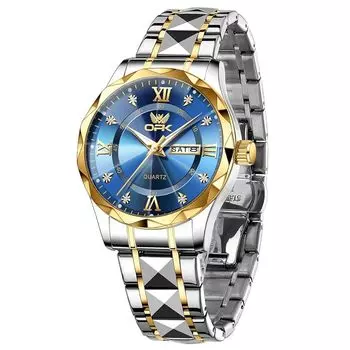 Часы OPK мужские кварцевые простые популярные мужские часы модные модные нержавеющая сталь водонепроницаемые классические наручные часы дата ночник ученик средней школы