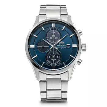 Часы ORIENT SOLAR Solar Chronograph, сделаны в Японии, с внутренней гарантией, цвет темно-синий [Orient], производитель RN-TY0003L, мужские синий