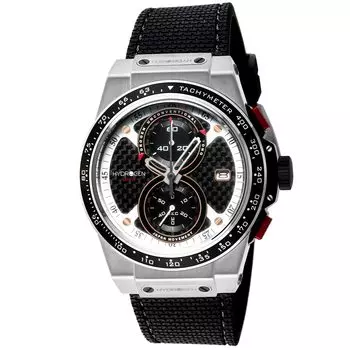 Часы OTTO CHRONO с черным циферблатом из нержавеющей стали и резины, кварцевые, водонепроницаемые, 10 АТМ, 44 мм, модные часы HW514400 [HYDROGEN] для мужчин чёрный