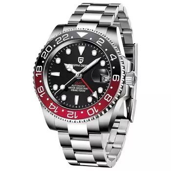 Часы PAGANI DESIGN GMT с автоподзаводом, сделано в Японии, механизм для дайвинга, механический, корпус в комплекте, водонепроницаемый керамический безель, деловой, деловой, деловой, деловой костюм