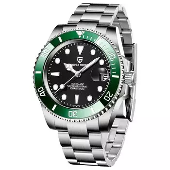 Часы PAGANI DESIGN, изготовленные в Японии, механизм SEIKO NH35, автоматические механические часы для подводного плавания, корпус с водонепроницаемым керамическим безелем, деловой деловой костюм