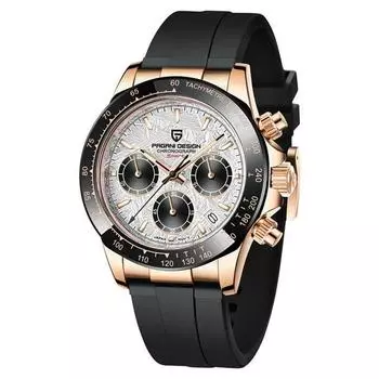 Часы PAGANI DESIGN с японским кварцевым механизмом SEIKO и корпусом хронографа Daytona, водонепроницаемым керамическим безелем, деловыми, деловыми, наручными, с ремешком из нержавеющей стали