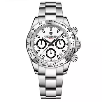 Часы PAGANI DESIGN с японским кварцевым механизмом SEIKO Daytona Chronograph с водонепроницаемым корпусом из нержавеющей стали, деловые, деловые, нарядные, из нержавеющей стали