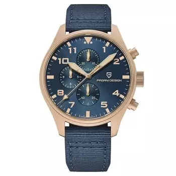 Часы PAGANI DESIGN с японским механизмом SEIKO VK67, часы-пилот, хронограф, корпус из нержавеющей стали, водонепроницаемые, деловые, деловые, нарядные, нержавеющая сталь