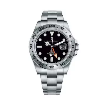 Часы PAGANI DESIGN с высокой производительностью GMT, автоматический механический механизм Explorer 2, в комплекте водонепроницаемые деловые наручные часы из нержавеющей стали