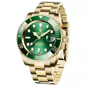 Часы PAGANI DESIGN Сделано в Японии Механизм SEIKO NH35 Submariner Divers Автоматический механический корпус в комплекте Водонепроницаемый керамический безель Business Work