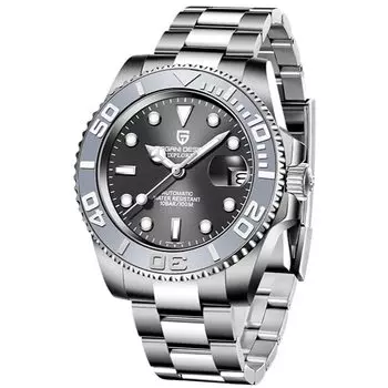 Часы PAGANI DESIGN Сделано в Японии Механизм SEIKO NH35 Yacht Master Divers Автоматический механический корпус с водонепроницаемым керамическим безелем Деловой деловой костюм