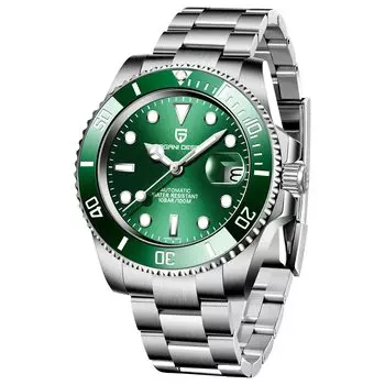 Часы PAGANI DESIGN Сделано в Японии Механизм SEIKO NH35 Submariner Divers Автоматический завод Механический Корпус в комплекте Водонепроницаемый керамический безель Business