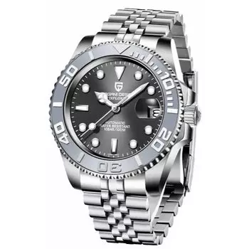 Часы PAGANI DESIGN Сделано в Японии Механизм SEIKO NH35 Yacht Master Divers Автоматический механический корпус с водонепроницаемым керамическим безелем Деловой деловой костюм