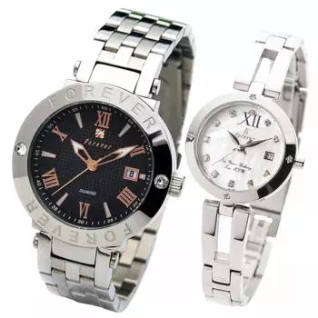 Часы Pair Watch Forever [Купить часы K&Yu Limited Pair Watch] Водонепроницаемость 10 АТМ, оснащенные 10-летним механизмом FOREVER Pair Watch FG1203-5PG.FL1211-3