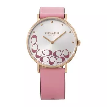 Часы PERRY Silver Dial Quartz Daily Waterproof Mineral Glass 36mm 14504135 Pink [Coach] Женские [Товар] розовый