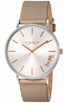 Часы PERRY Silver Dial Stainless Steel Quartz 36MM 14503119 бежевые [Coach] женские [Товар]