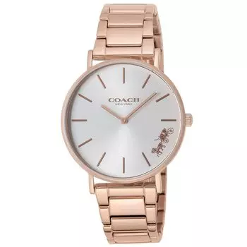 Часы PERRY Silver Dial Stainless Steel Quartz 36MM 14503576 Rose Gold [Coach] Женские [Товар]