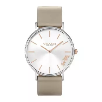 Часы PERRY Silver Dial Stainless Steel Quartz 36MM 14503119 бежевые [Coach] женские [Товар]