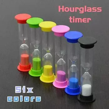 Часы Песочные часы Противоударные песочные часы Пластиковые щетки Таймер 6 предметов Набор украшений Настольные цветные настенные часы для дома