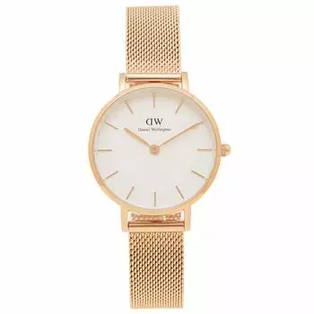Часы Pettit 28 мм унисекс кварцевые Daniel Wellington розовое золото [Daniel Wellington] женские мужские (2)DW00600219 [Предмет]