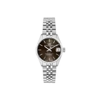 Часы Philip Watch Swiss Made Caribe Urban из нержавеющей стали с коричневым циферблатом Sunray, кварцевые, R8253597612, 100 м, женские часы солнечный луч/коричневый