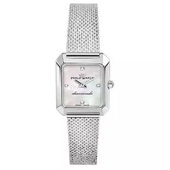Часы Philip Watch Swiss Made Newport из нержавеющей стали с белым циферблатом Sunray Quartz R8253213501 женские часы солнечный луч/белый