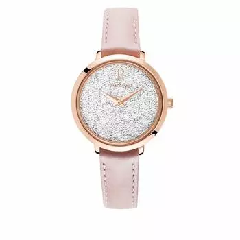 Часы Pierre Lannier Petit Crystal Watch с розовым золотом и розовым кожаным ремешком P105J905, импортные, розовое золото, водонепроницаемые, для повседневной жизни [Pierre Lannier] женские